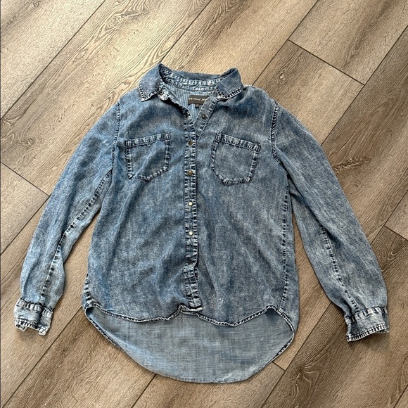 Michael stars line tencel blend snap button M - Picture 2 of 5